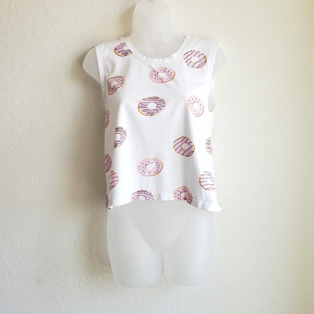 Darling Blue Pink Donut Crop top